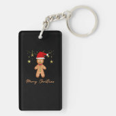 Gingerbrett Grüße Weihnachten Schlüsselanhänger (Rückseite)