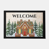 Gingerbrett Haus Weihnachten Türmatte Matte (Vorderseite)