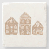 Gingerbrett House Illustration Stone Untersetzer (Vorderseite)
