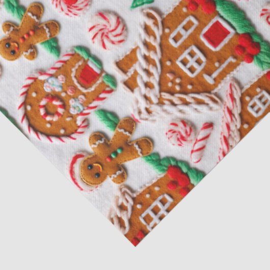 Gingerbrett House Needlework Weihnachtsfeiertage Seidenpapier (Ausschnitt)