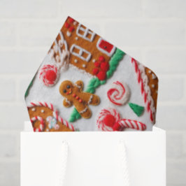 Gingerbrett House Needlework Weihnachtsfeiertage Seidenpapier