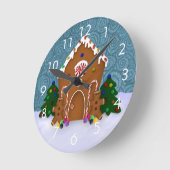 Gingerbrett House Wall Clock Runde Wanduhr (Winkel)
