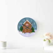 Gingerbrett House Wall Clock Runde Wanduhr (Zuhause)