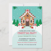 Gingerbrett House Weihnachtsfeier Einladung (Vorderseite)