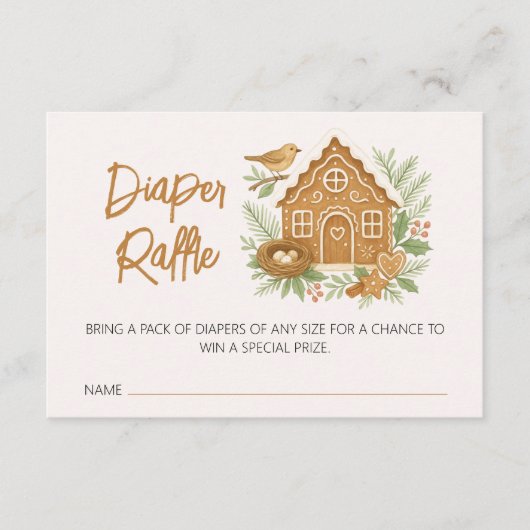 Gingerbrett Hütte Winter Nesting Baby Dusche Begleitkarte (Vorderseite)