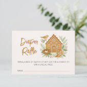 Gingerbrett Hütte Winter Nesting Baby Dusche Begleitkarte (Stehend Vorderseite)