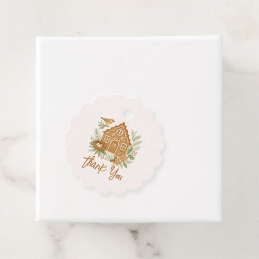 Gingerbrett Hütte Winter Nesting Baby Dusche Geschenkanhänger (Beispiel)