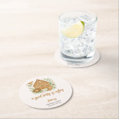 Gingerbrett Hütte Winter Nesting Baby Dusche Runder Pappuntersetzer (Vor Ort)