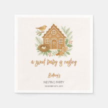 Gingerbrett Hütte Winter Nesting Baby Dusche