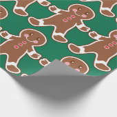 Gingerbrett Jungs Holiday Wapping Papier Geschenkpapier (Ecke)