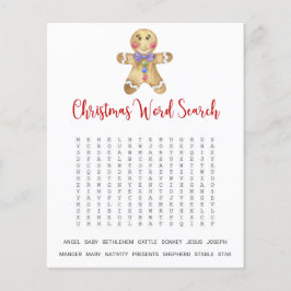 Gingerbrett man - Christmas Word Search Game