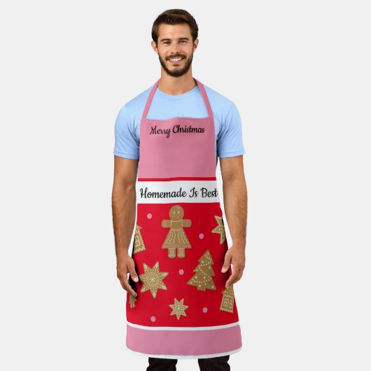 Gingerbrett Mutter Tochter Weihnachtsweihnachtswei Schürze (Getragen)