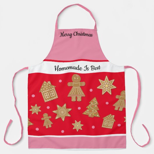 Gingerbrett Mutter Tochter Weihnachtsweihnachtswei Schürze (Vorderseite)