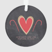 Gingerbrett Neue Zuhause Chalkboard Holiday Custom Ornament (Rückseite)