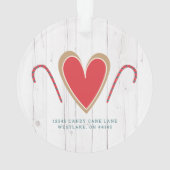 Gingerbrett Neue Zuhause Rustic Wood Holiday Custo Ornament (Rückseite)