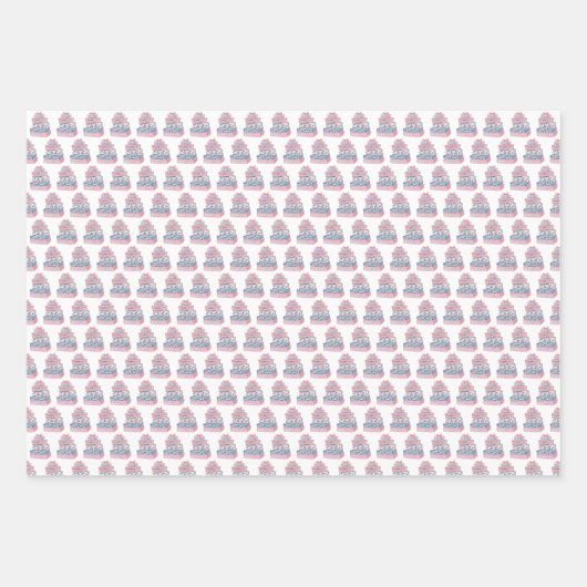 Gingerbrett Pastel Chinoiserie Weihnachtspreppy Geschenkpapier Set (Vorderseite 2)