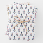Gingerbrett Pastel Chinoiserie Weihnachtspreppy Geschenkpapier Set (Beispiel)