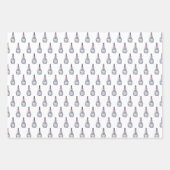 Gingerbrett Pastel Chinoiserie Weihnachtspreppy Geschenkpapier Set (Vorderseite)