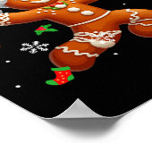 Gingerbrett Playing Volleyball Weihnachtsspieler K Poster (Ecke)