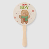 Gingerbrett Weihnachtsgeschlecht offenbart Junge M Fächer (Rückseite)