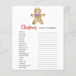 Gingerbrett - Word Scramble Game Card