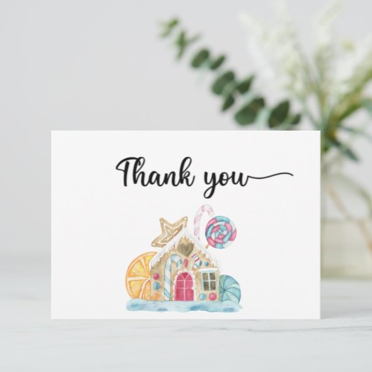 Gingerbrey Dankeschön-Karte Dankeskarte (Stehend Vorderseite)