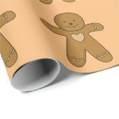 GingerBroad Man Weihnachtskost Geschenkpapier (Rolleneckpunkt)
