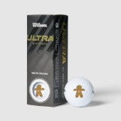 GingerBroad Man Weihnachtskost Golfball (Verpackungen)