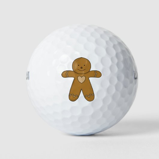 GingerBroad Man Weihnachtskost Golfball (Vorderseite)