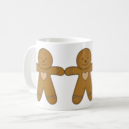 GingerBroad Man Weihnachtskost Kaffeetasse (Vorderseite Links)