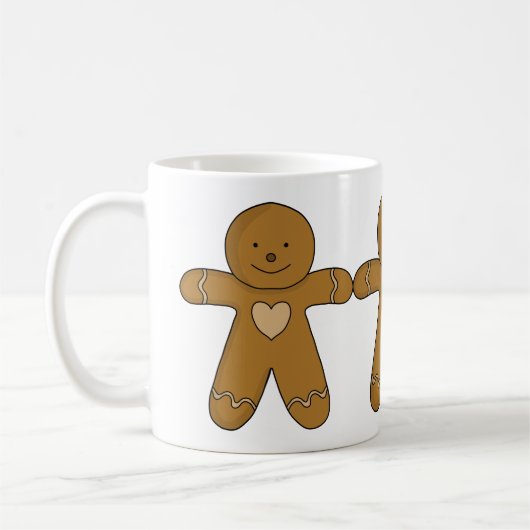 GingerBroad Man Weihnachtskost Kaffeetasse (Links)