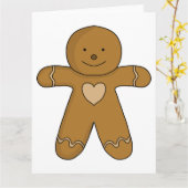 GingerBroad Man Weihnachtskost Karte (Gelbe Blume)