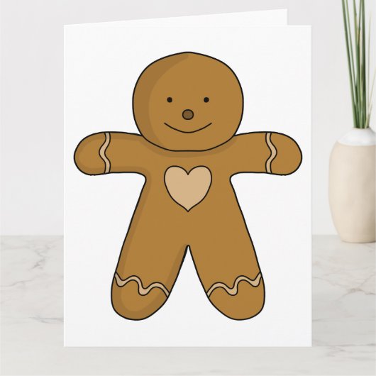 GingerBroad Man Weihnachtskost Karte (Vorderseite)