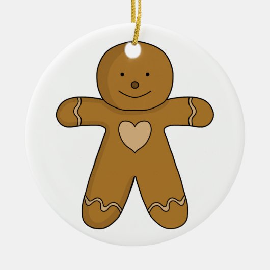 GingerBroad Man Weihnachtskost Keramik Ornament (Vorne)