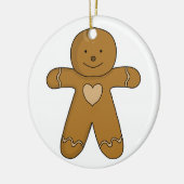 GingerBroad Man Weihnachtskost Keramik Ornament (Links)