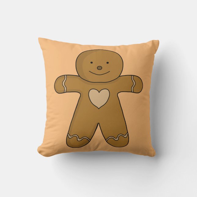 GingerBroad Man Weihnachtskost Kissen (Vorderseite)