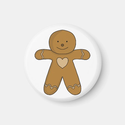 GingerBroad Man Weihnachtskost Magnet (Vorne)