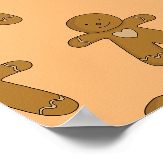 GingerBroad Man Weihnachtskost Poster (Ecke)