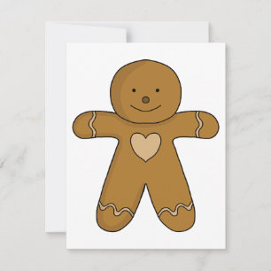 GingerBroad Man Weihnachtskost RSVP Karte