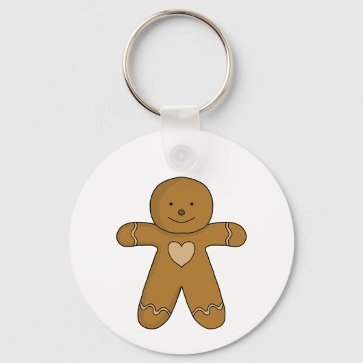GingerBroad Man Weihnachtskost Schlüsselanhänger (Vorderseite)