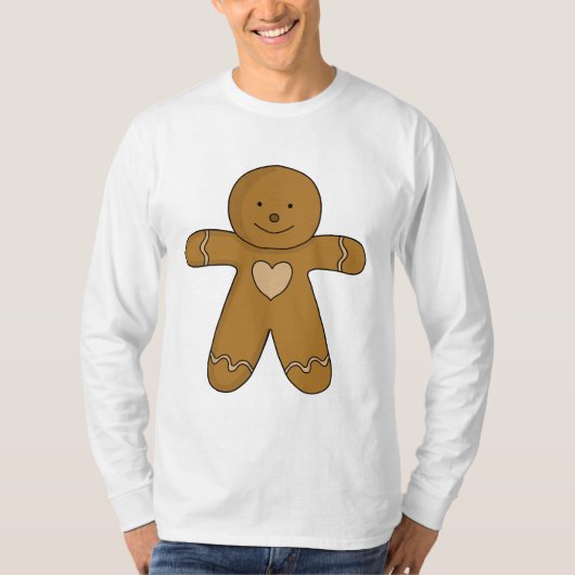 GingerBroad Man Weihnachtskost T-Shirt (Vorderseite)
