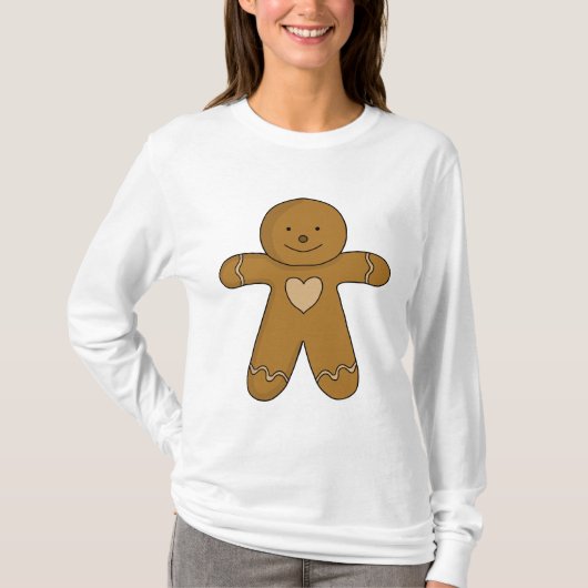 GingerBroad Man Weihnachtskost T-Shirt (Vorderseite)