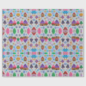 Gingerbrot 2 Design Holiday Wrapping Paper Geschenkpapier (Flach)