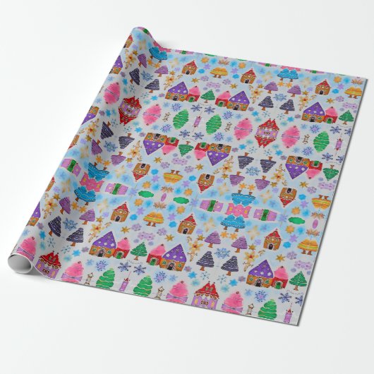 Gingerbrot 2 Design Holiday Wrapping Paper Geschenkpapier (Ungerollt)