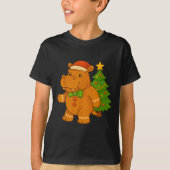 Gingerbrot Angesagte Weihnachtsmannmütze Weihnacht T-Shirt (Vorderseite)