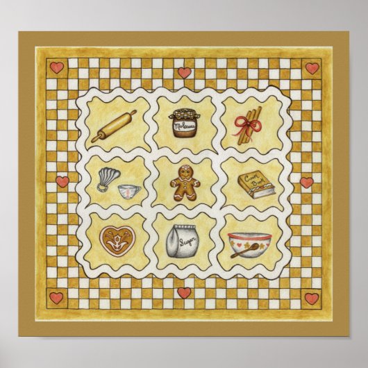 Gingerbrot Art Print Poster (Vorne)