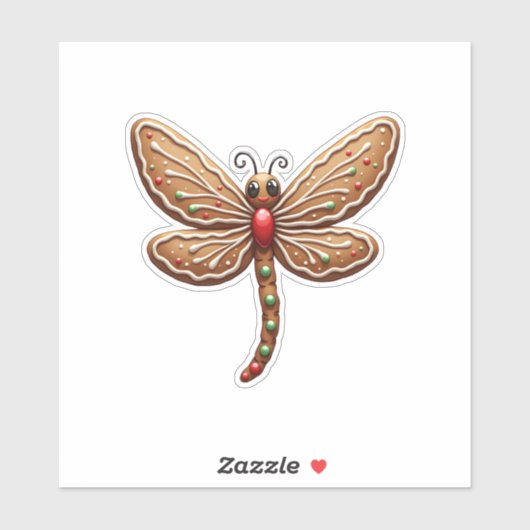 Gingerbrot Aufkleber (Blatt)