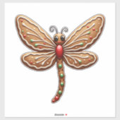 Gingerbrot Aufkleber (Blatt)