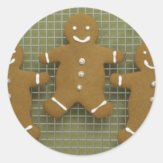 Gingerbrot-Aufkleber Runder Aufkleber