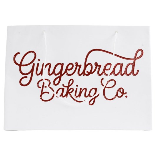 Gingerbrot Backcocktail Weihnachten Große Geschenktüte (Vorderseite)
